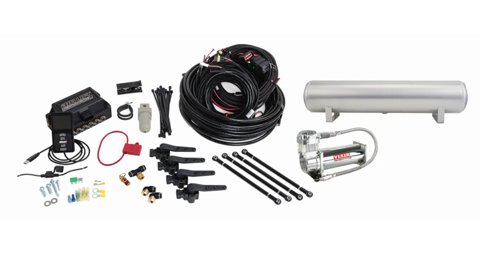 Air Lift Performance 3H (3/8 Air Line 4 Gal 5-Port  Raw Aluminum Tank VIAIR 444C Comp) 27697 1 of 4