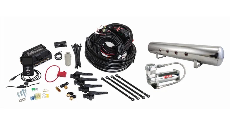 Air Lift Performance 3H (3/8 Air Line 5 Gal  Polished Aluminum Tank VIAIR 444C Comp) 27798 1 of 1