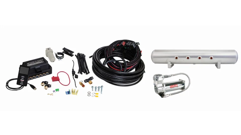 Air Lift Performance 3P (1/4 Air Line 5 Gal  Raw Aluminum Tank VIAIR 444C Comp) 27683 1 of 3