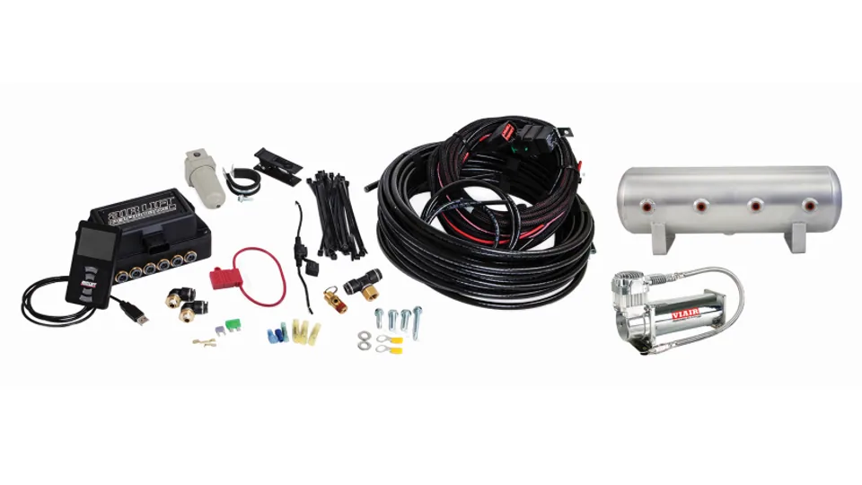 Air Lift Performance 3P (3/8 Air Line 2.5 Gal  Raw Aluminum Tank VIAIR 444C Comp) 27686 1 of 3
