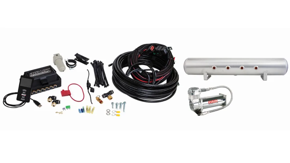 Air Lift Performance 3P (3/8 Air Line 5 Gal  Raw Aluminum Tank VIAIR 444C Comp) 27688 1 of 3