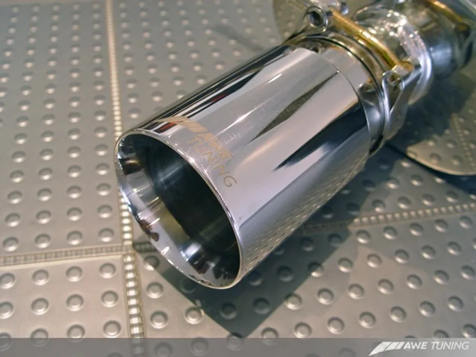 AWE Tuning 04-05 Audi B6 S4 Touring Edition Exhaust - Polished Silver Tips 3015-32014 2 of 2