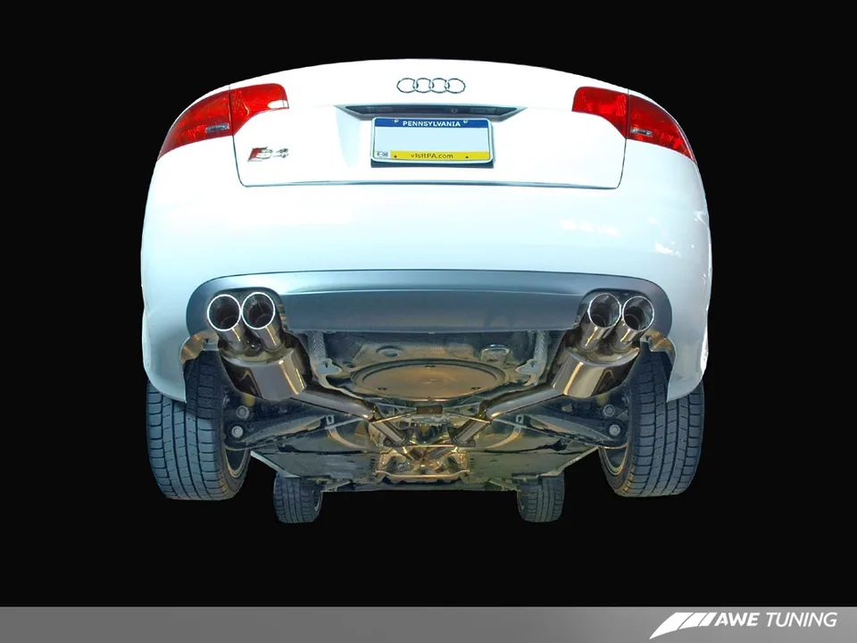 AWE Tuning 06-08 Audi B7 S4 Touring Edition Exhaust - Polished Silver Tips 3015-42014 1 of 3