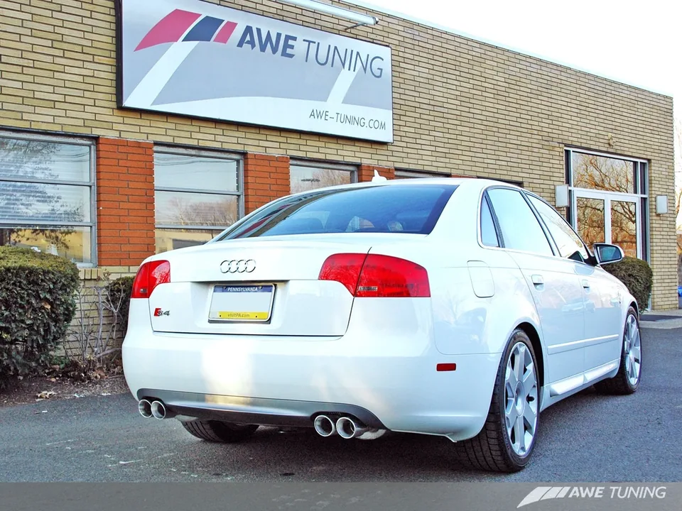 AWE Tuning 06-08 Audi B7 S4 Track Edition Exhaust - Polished Silver Tips 3020-42010 2 of 3