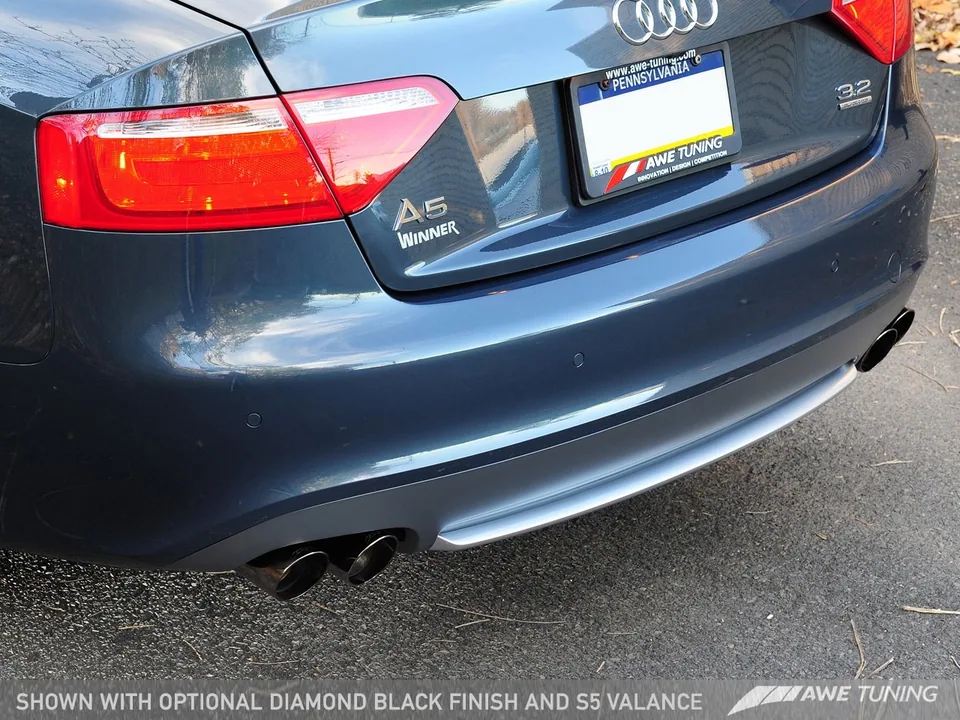 AWE Tuning 08-11 Audi B8 A5 3.2L Track Edition Exhaust System - Quad 90mm Slash Cut Black Tips 3020-43012 4 of 5
