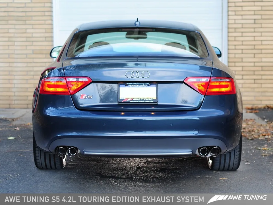 AWE Tuning 08-12 Audi B8 S5 4.2L Track Edition Exhaust System - Diamond Black Tips 3020-43014 3 of 6