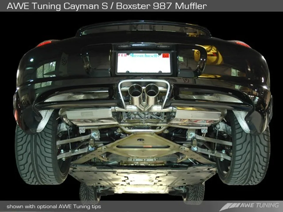 AWE Tuning 09-12 Porsche Cayman/Cayman S 987 / 09-12 Porsche Boxster 987 Performance Muffler 3010-11038 2 of 3