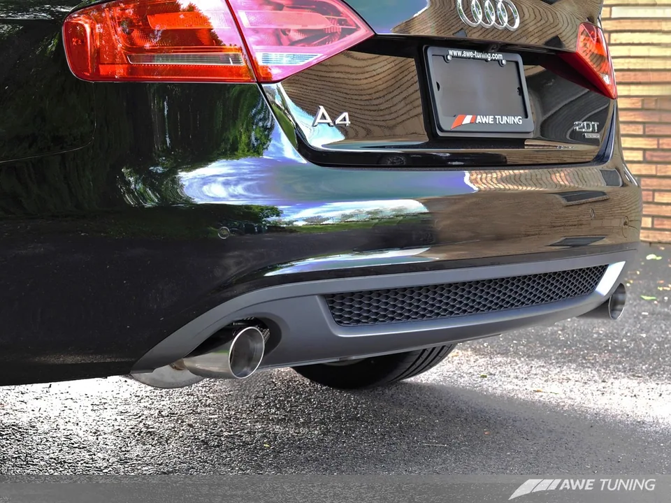 AWE Tuning 09-16 Audi B8 A4 Touring Edition Exhaust - Dual Outlet Diamond Black Tips 3015-33022 3 of 3