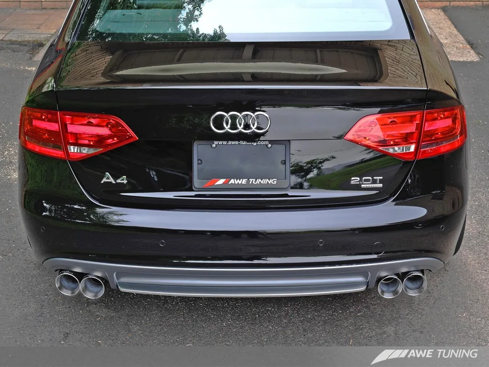 AWE Tuning 09-16 Audi B8 A4 Touring Edition Exhaust - Quad Tip Polished Silver Tips 3015-42018 2 of 4