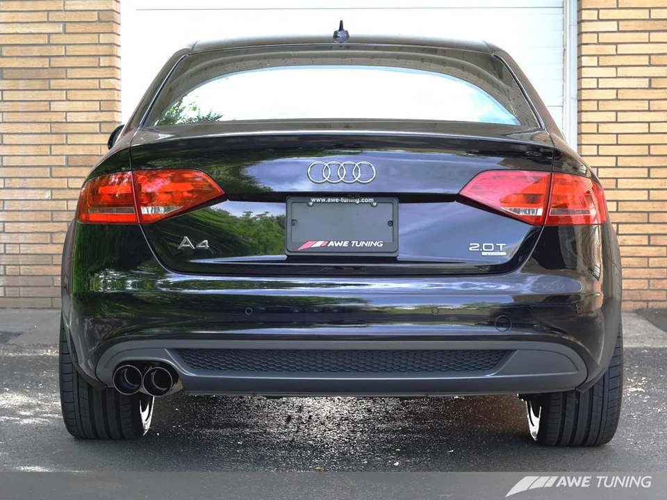AWE Tuning 09-16 Audi B8 A4 Touring Edition Exhaust - Single Side Diamond Black Tips 3015-23010 2 of 3