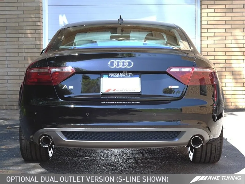 AWE Tuning 09-17 Audi B8 A5 2.0T Touring Edition Exhaust - Dual Outlet Diamond Black Tips 3015-33026 3 of 3