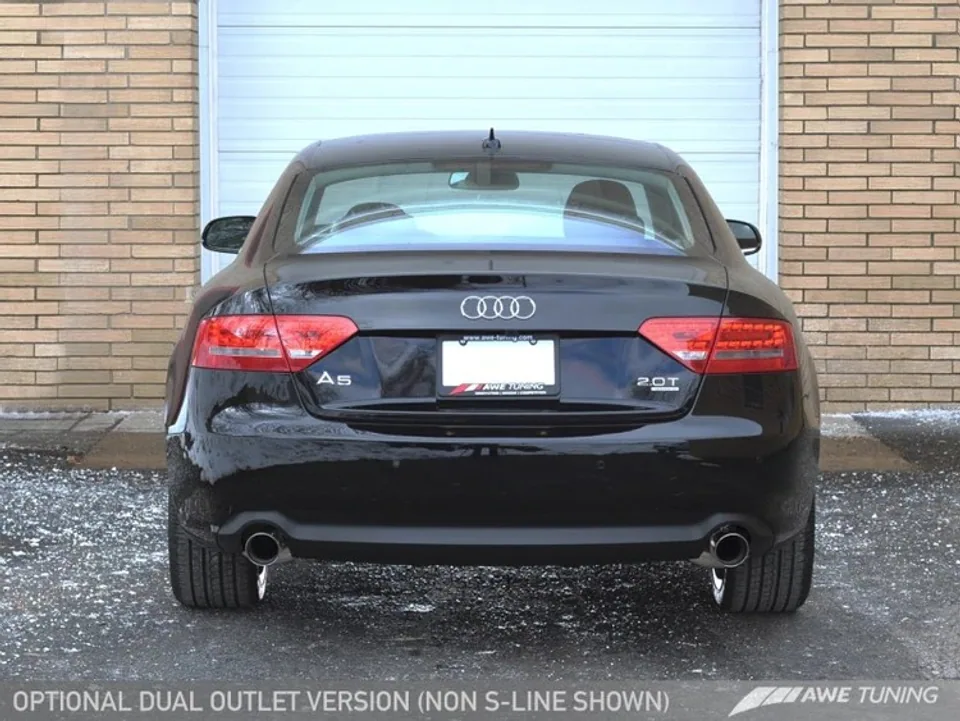 AWE Tuning 09-17 Audi B8 A5 2.0T Touring Edition Exhaust - Dual Outlet Polished Silver Tips 3015-32022 2 of 3