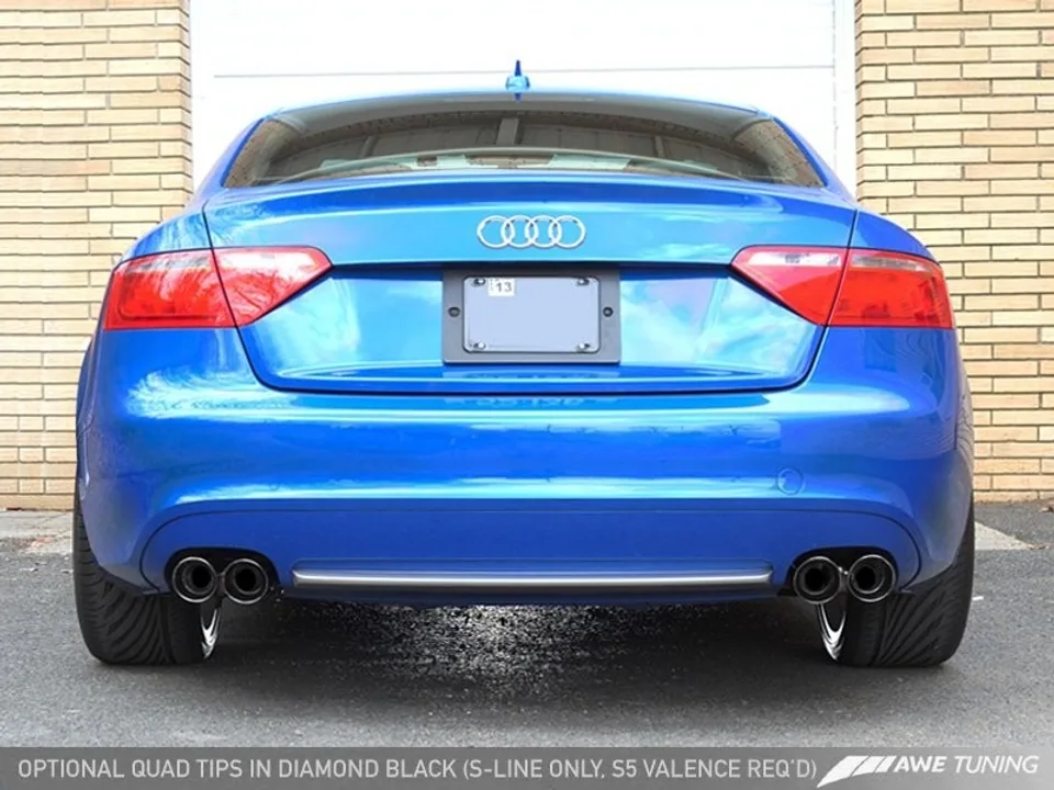 AWE Tuning 09-17 Audi B8 A5 2.0T Touring Edition Exhaust - Quad Outlet Diamond Black Tips 3015-43024 3 of 3