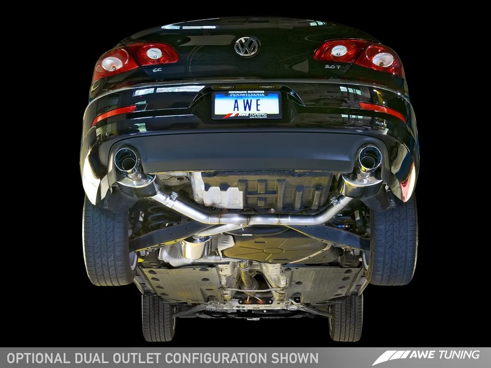AWE Tuning 09-17 VW CC Touring Edition Exhaust Dual Outlet - Chrome Silver Tips 3010-32018 2 of 6