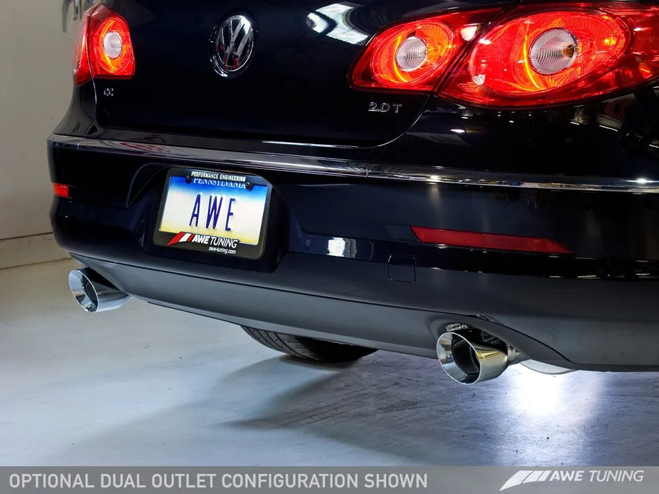 AWE Tuning 09-17 VW CC Touring Edition Exhaust Dual Outlet - Chrome Silver Tips 3010-32018 5 of 6