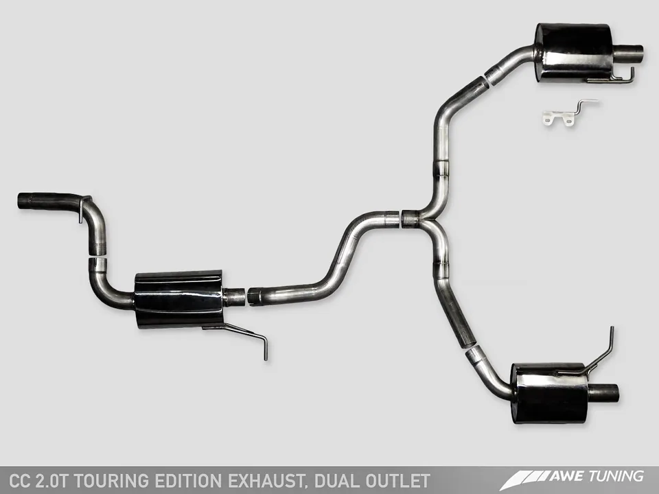 AWE Tuning 09-17 VW CC Touring Edition Exhaust Dual Outlet - Diamond Black Tips 3010-33022 1 of 6