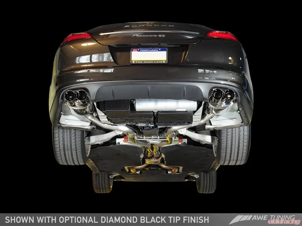 AWE Tuning 10-13 Porsche Panamera S/4S Touring Edition Exhaust System - Diamond Black Tips 3010-42034 2 of 4