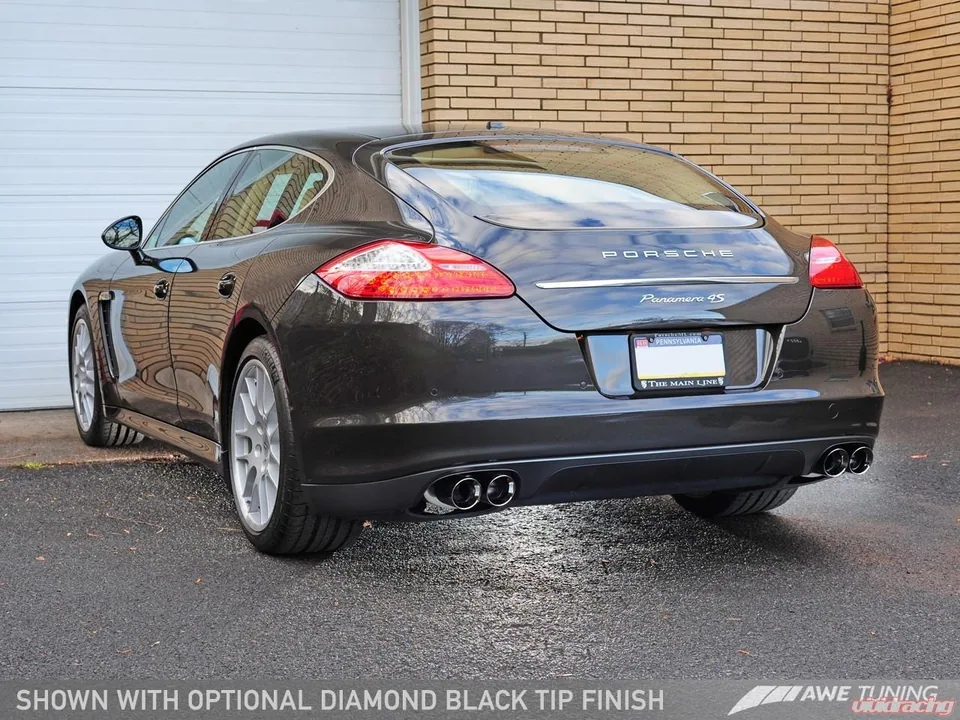 AWE Tuning 10-13 Porsche Panamera S/4S Touring Edition Exhaust System - Diamond Black Tips 3010-42034 4 of 4