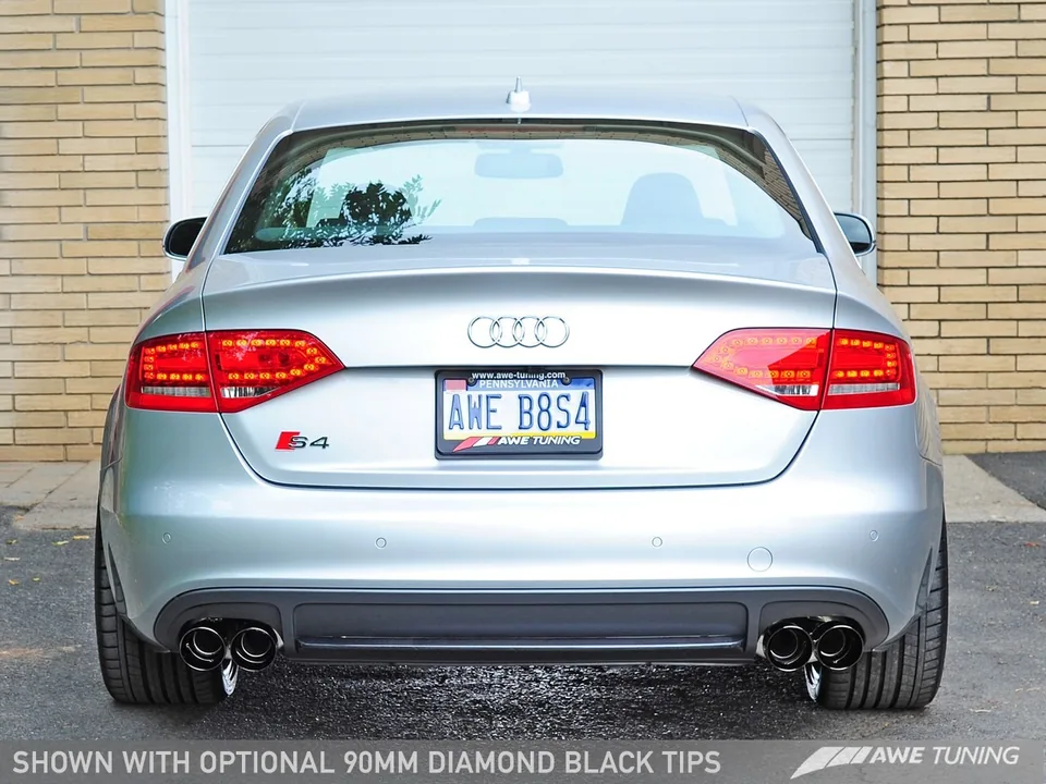 AWE Tuning 10-16 Audi B8 / B8.5 S4 3.0T Track Edition Exhaust - Diamond Black Tips (90mm) 3020-43020 5 of 6