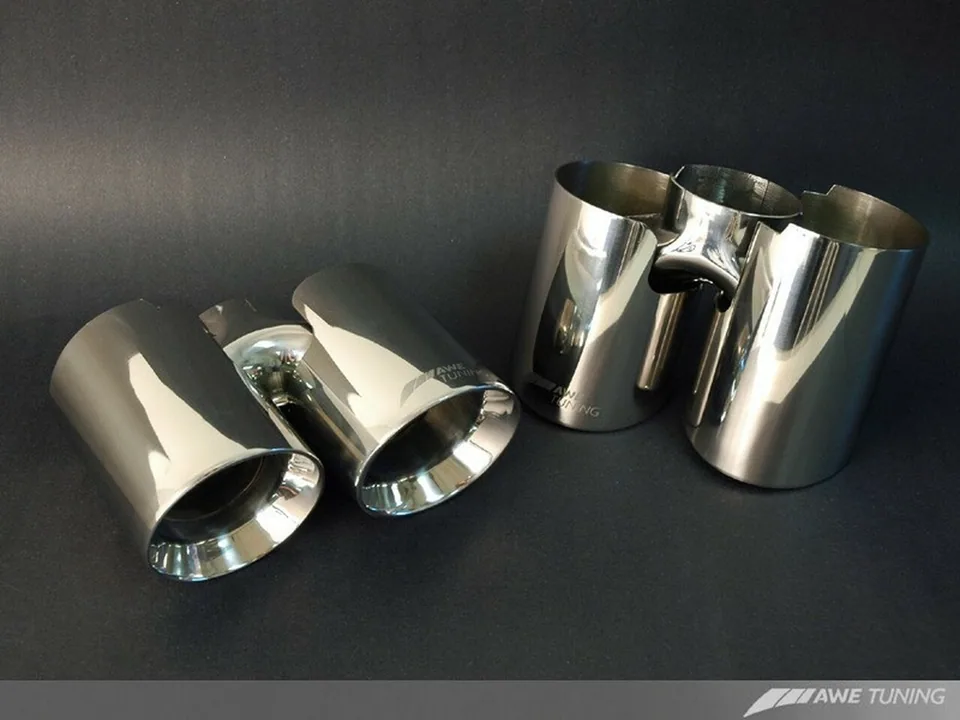 AWE Tuning 10-16 Panamera Turbo Performance Exhaust System Track Edition Polished Silver Tips 3010-42024 2 of 3