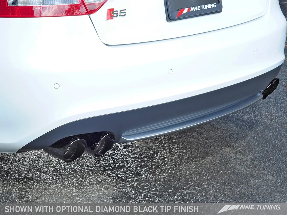 AWE Tuning 10-17 Audi B8 / B8.5 S5 Cabrio Touring Edition Exhaust - Non-Resonated - Diamond Black Tips 3415-43040 3 of 5