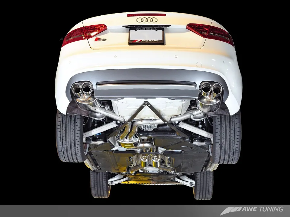 AWE Tuning 10-17 Audi B8 / B8.5 S5 Cabrio Touring Edition Exhaust - Resonated - Diamond Black Tips 3415-43012 2 of 5