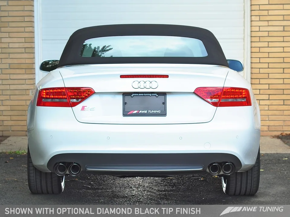 AWE Tuning 10-17 Audi B8 / B8.5 S5 Cabrio Touring Edition Exhaust - Resonated - Diamond Black Tips 3415-43012 4 of 5