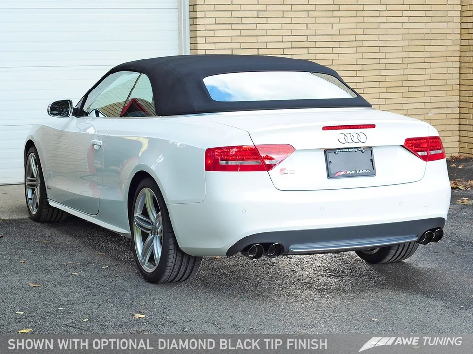 AWE Tuning 10-17 Audi B8 / B8.5 S5 Cabrio Touring Edition Exhaust - Resonated - Diamond Black Tips 3415-43012 5 of 5