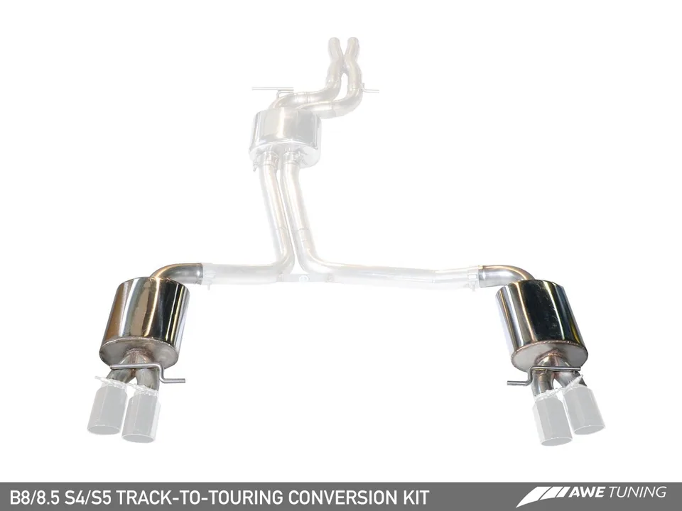AWE Tuning 10-17 Audi S4 Quattro 3.0T (B8/8.5) Conversion Kit - Track to Touring (90mm Tips) 3815-41008 1 of 1