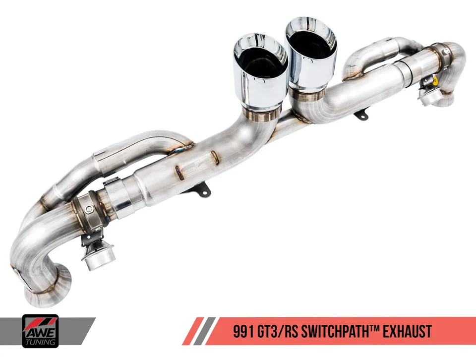 AWE Tuning 10-19 Porsche 991 GT3 / RS SwitchPath Exhaust - Chrome Silver Tips 3025-32016 5 of 6