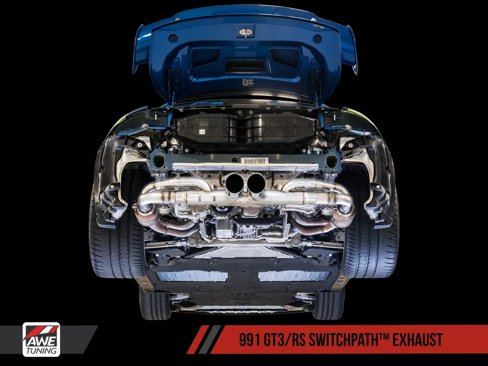 AWE Tuning 10-19 Porsche 991 GT3 / RS SwitchPath Exhaust - Chrome Silver Tips 3025-32016 6 of 6
