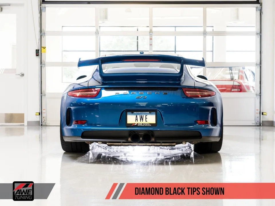 AWE Tuning 10-19 Porsche 991 GT3 / RS SwitchPath Exhaust - Diamond Black Tips 3025-33016 6 of 6