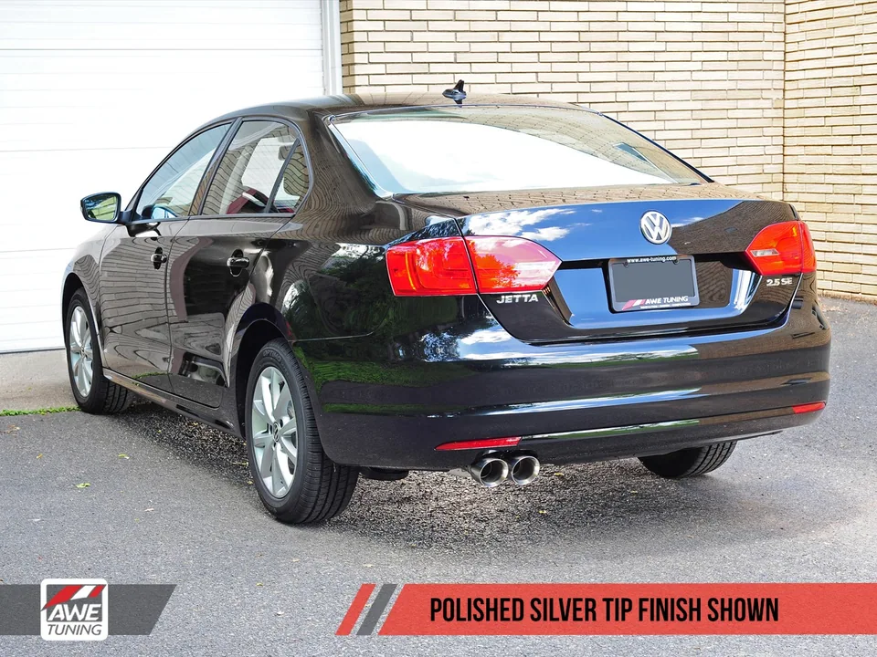 AWE Tuning 11-13 VW Mk6 Jetta 2.5L Touring Edition Exhaust - Polished Silver Tips 3015-22060 4 of 5
