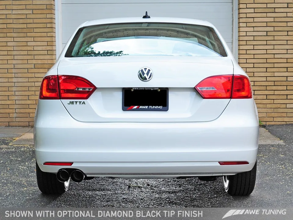 AWE Tuning 11-13 VW MK6 Jetta TDI Touring Edition Exhaust - Diamond Black Tips 3015-23026 3 of 4