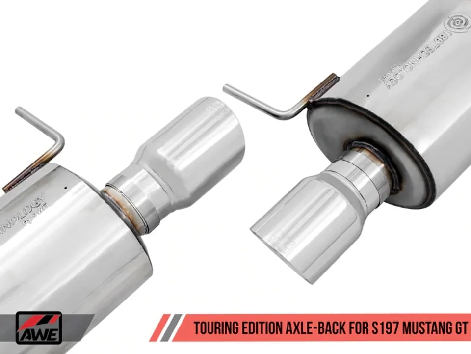 AWE Tuning 11-14 S197 Mustang GT Axle-back Exhaust - Touring Edition (Chrome Silver Tips) 3015-32094 2 of 3