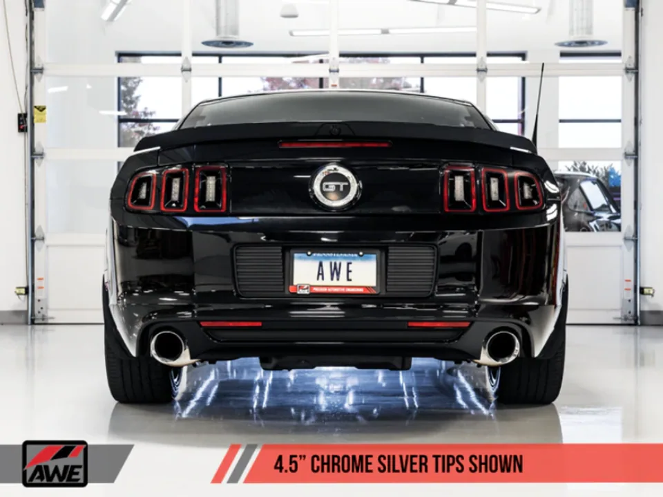 AWE Tuning 11-14 S197 Mustang GT Axle-back Exhaust - Track Edition (Diamond Black Tips) 3020-33044 1 of 2