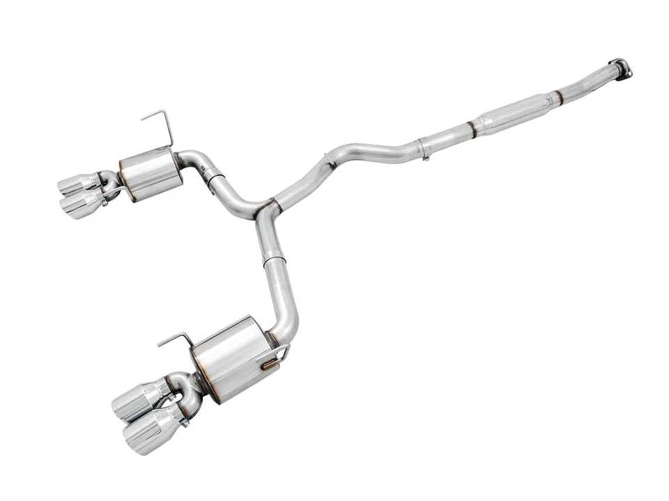 AWE Tuning 11-21 Subaru STI VA / WRX GV / STI GV Sedan Touring Edition Exhaust - Chrome Silver Tip (102mm) 3015-42104 1 of 4