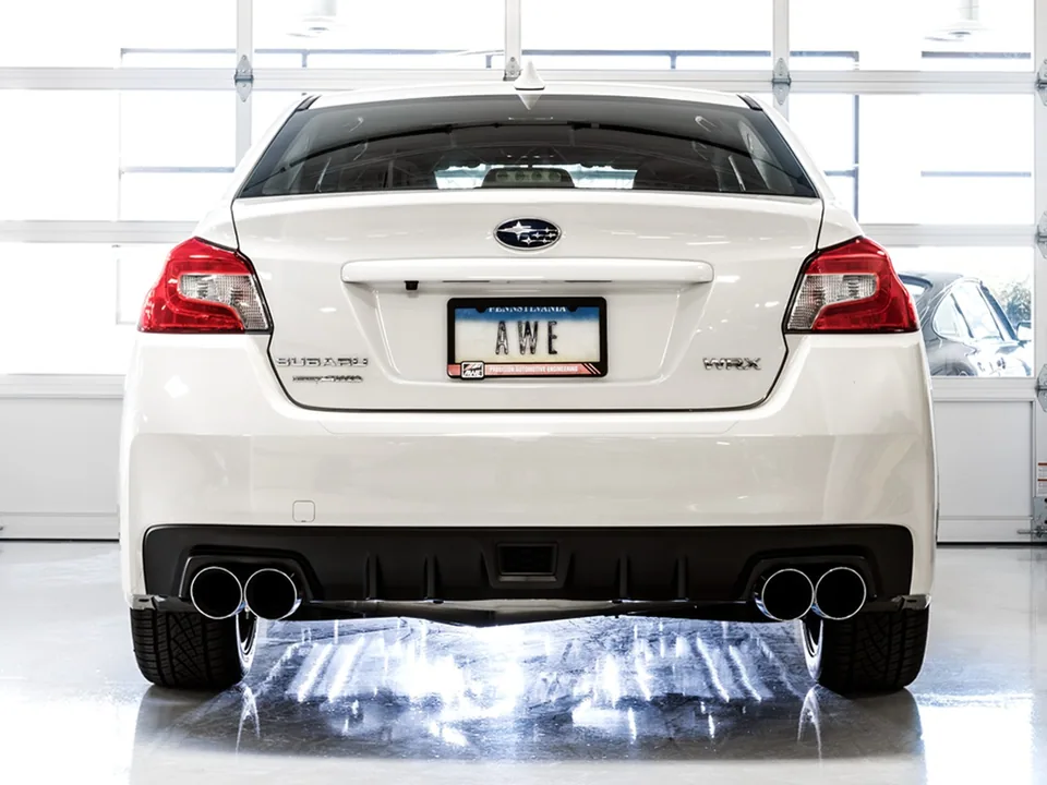 AWE Tuning 11-21 Subaru WRX/STI VA/GV Sedan Track Edition Exhaust - Chrome Silver Tips (102mm) 3020-42058 6 of 6