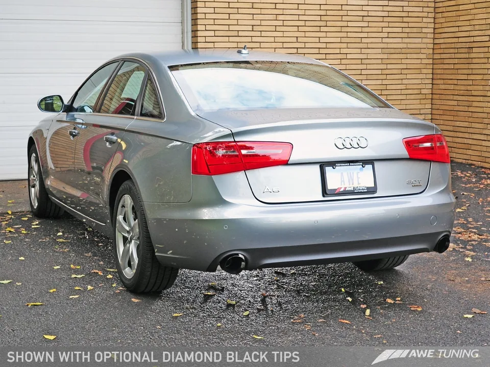 AWE Tuning 12-15 Audi C7 A6 3.0T Touring Edition Exhaust - Dual Outlet Diamond Black Tips 3015-33052 4 of 4