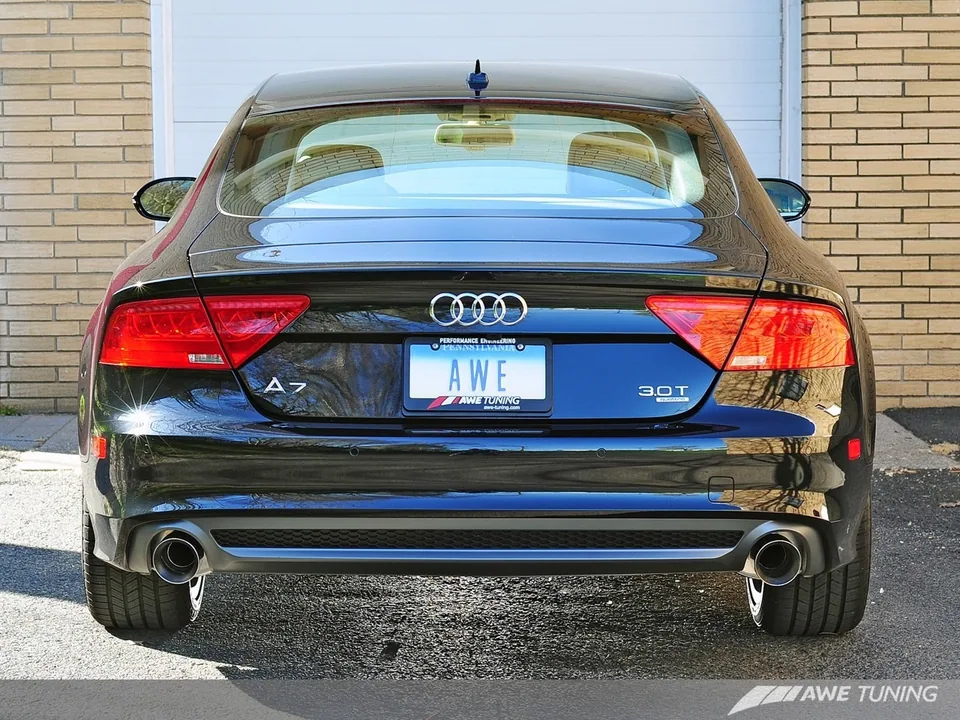 AWE Tuning 12-15 Audi C7 A7 3.0T Touring Edition Exhaust - Dual Outlet Chrome Silver Tips 3015-32070 4 of 5