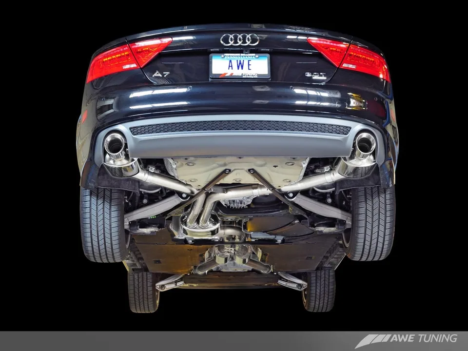 AWE Tuning 12-15 Audi C7 A7 3.0T Touring Edition Exhaust - Dual Outlet Diamond Black Tips 3015-33064 2 of 5