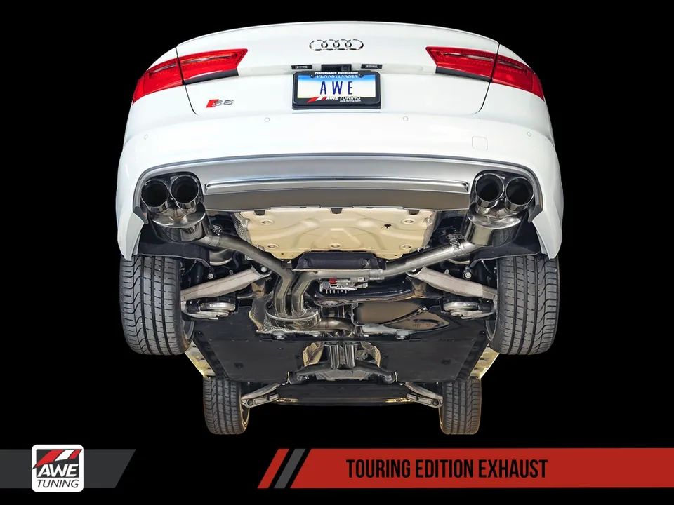 AWE Tuning 12-18 Audi C7 / C7.5 S6 4.0T Touring Edition Exhaust - Diamond Black Tips 3015-43010 2 of 5
