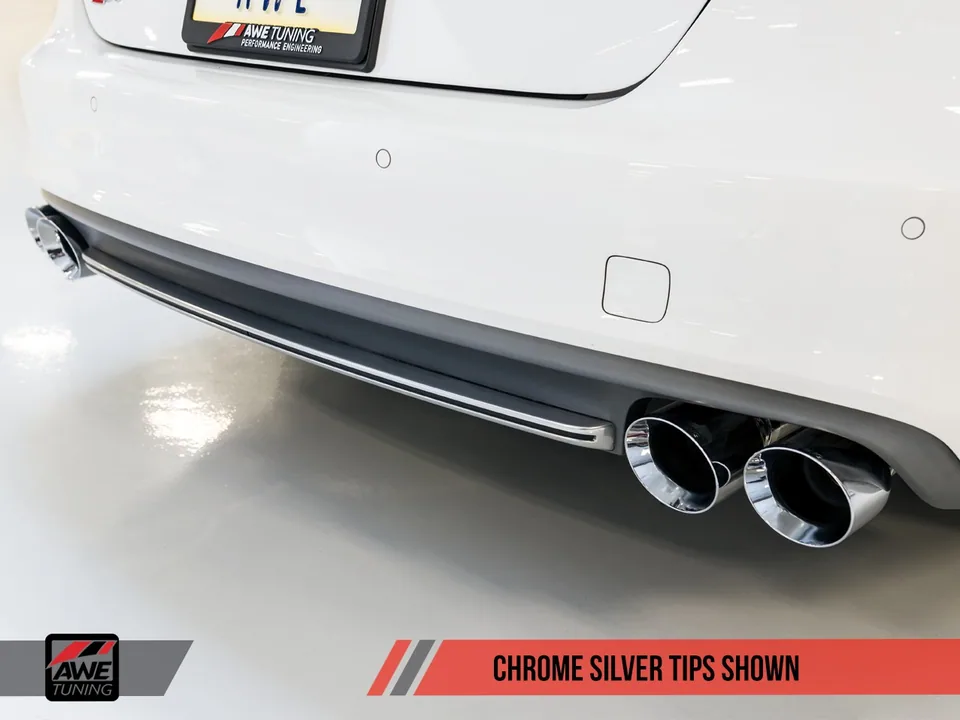 AWE Tuning 12-18 Audi C7 / C7.5 S6 4.0T Track Edition Exhaust - Diamond Black Tips 3020-43050 3 of 6