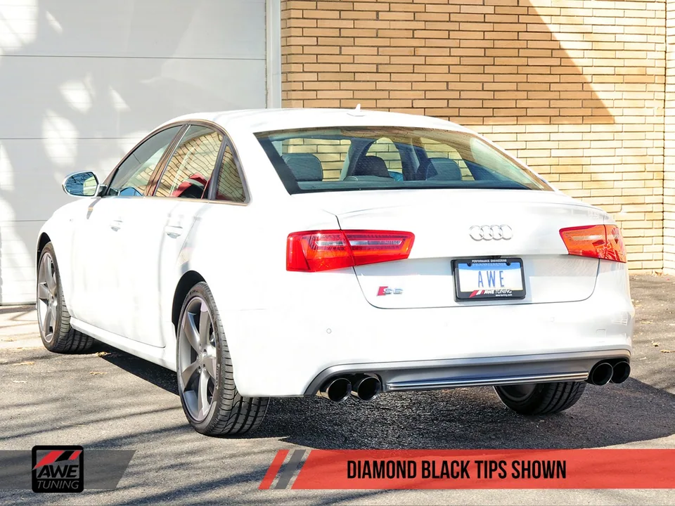 AWE Tuning 12-18 Audi C7 / C7.5 S6 4.0T Track Edition Exhaust - Diamond Black Tips 3020-43050 5 of 6