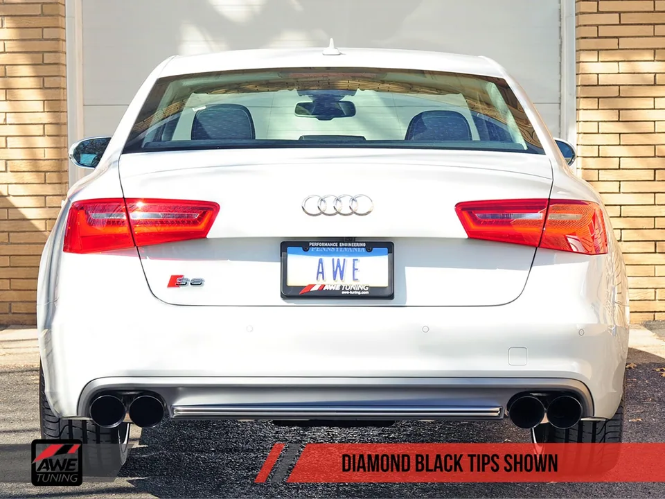 AWE Tuning 12-18 Audi C7 / C7.5 S6 4.0T Track Edition Exhaust - Diamond Black Tips 3020-43050 6 of 6
