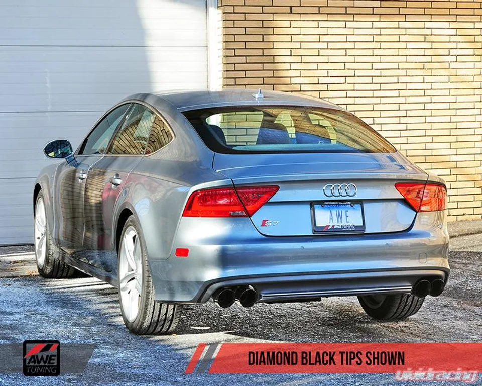 AWE Tuning 12-18 Audi C7 / C7.5 S7 4.0T Touring Edition Exhaust - Diamond Black Tips 3015-43014 3 of 3