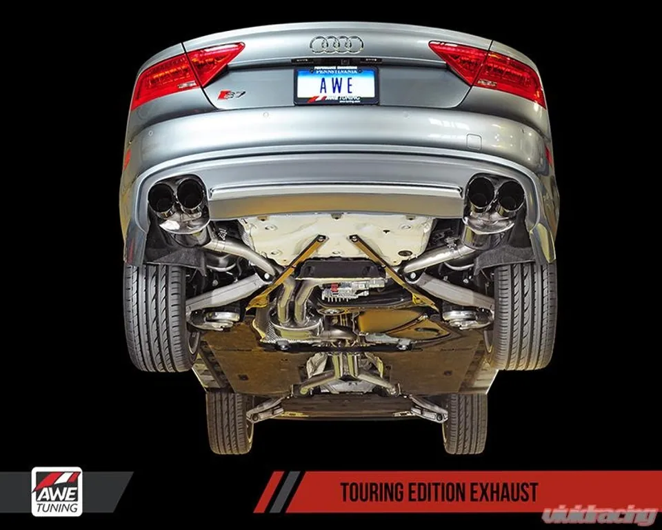 AWE Tuning 12-18 Audi C7 / C7.5 S7 4.0T Touring Edition Exhaust - Polished Silver Tips 3015-42012 2 of 3
