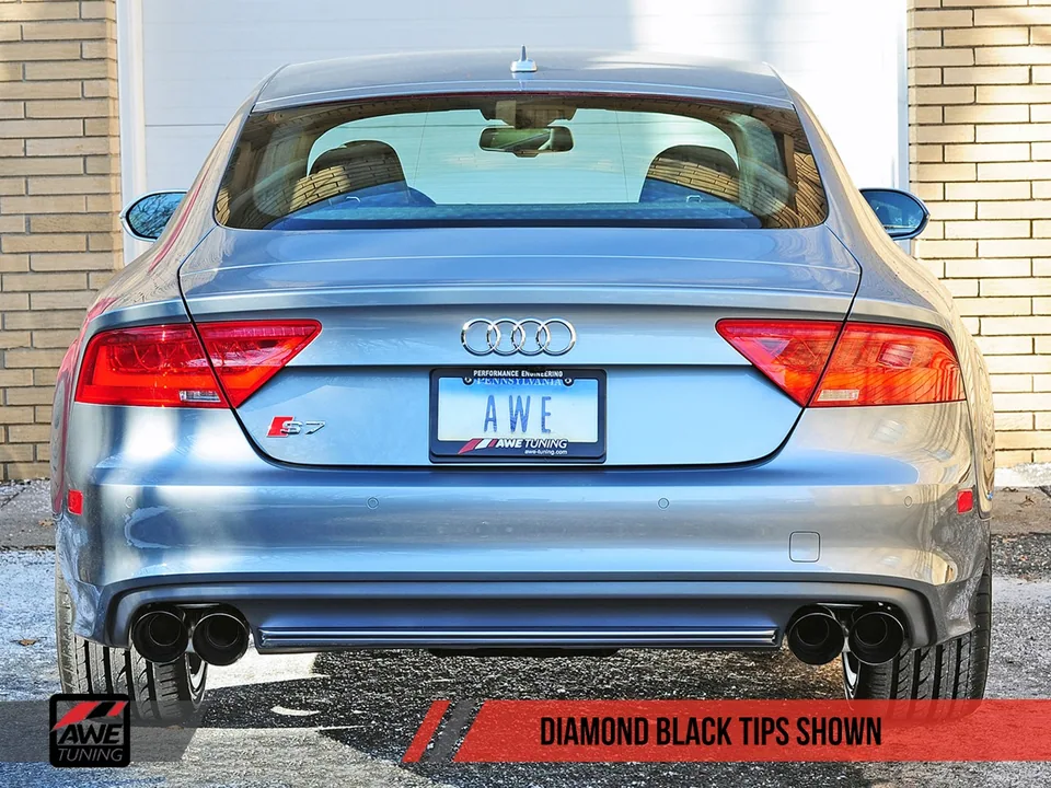 AWE Tuning 12-18 Audi C7 / C7.5 S7 4.0T Track Edition Exhaust - Chrome Silver Tips 3020-42044 5 of 5