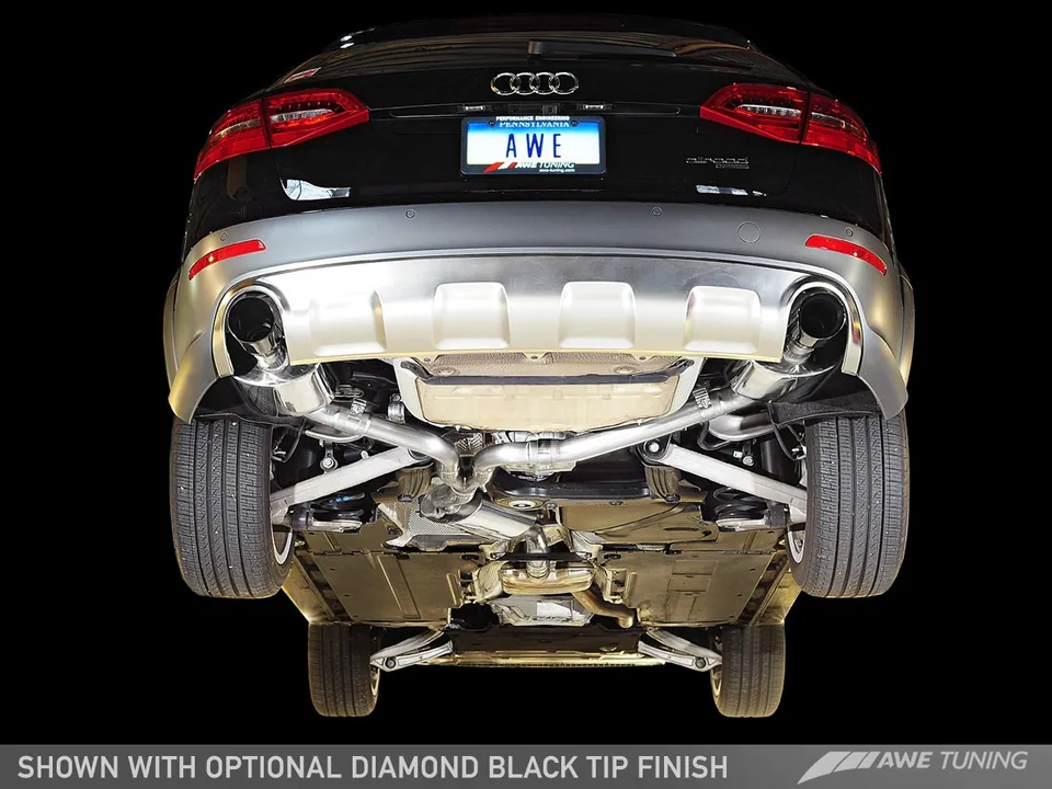 AWE Tuning 13-16 Audi B8.5 All Road Touring Edition Exhaust - Dual Outlet Diamond Black Tips 3015-33018 2 of 5