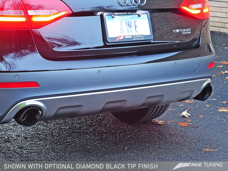 AWE Tuning 13-16 Audi B8.5 All Road Touring Edition Exhaust - Dual Outlet Polished Silver Tips 3015-32016 4 of 5